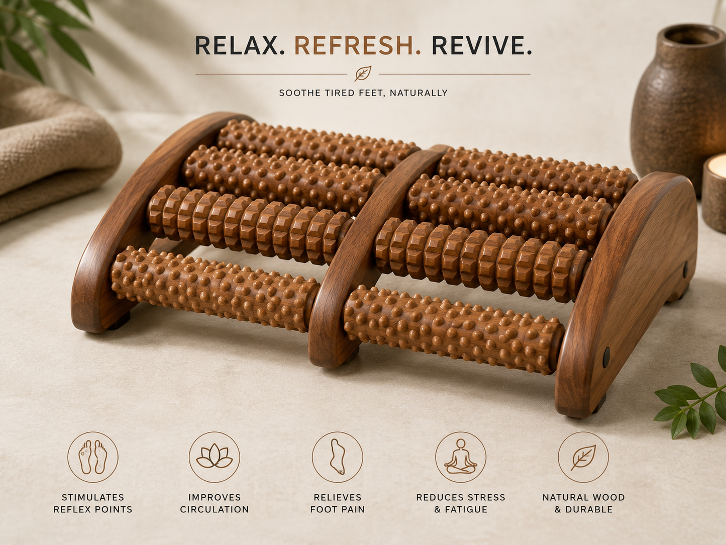 Wooden Foot Massager